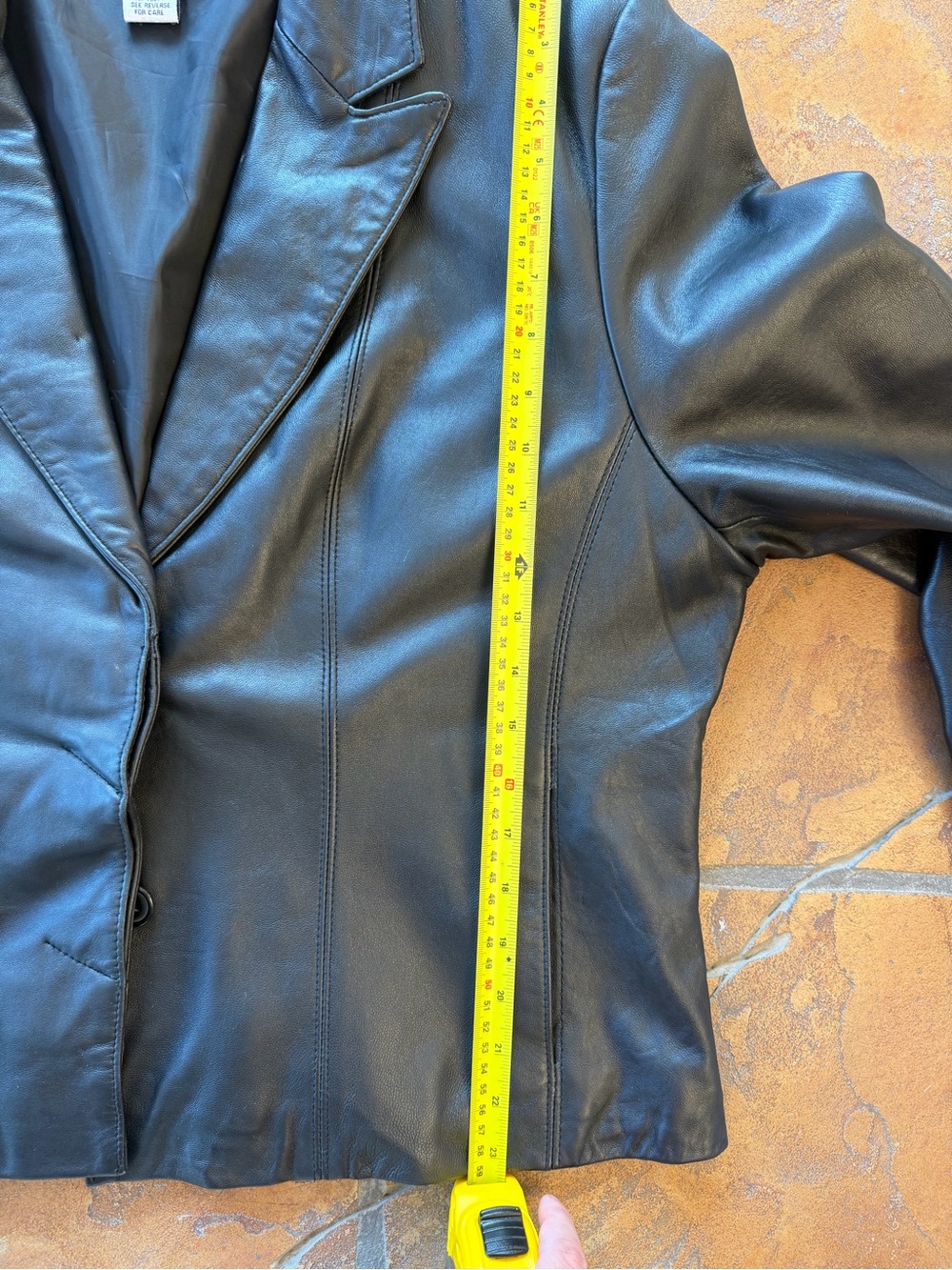 Croft & Barrow Women's Black Lambskin Genuine Leather Blazer jacket XL - Picture 7 of 7